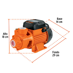 Bomba Eléctrica Periférica Truper 10069 de 3/4 HP Flujo Máximo de 45 L/min - Altura Máxima de 65 m