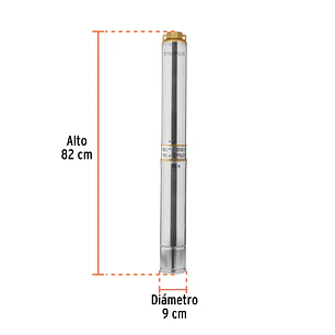 Bomba Sumergible Tipo Lapicero de 1.1/2, 1.1/2HP Truper 12626 - Altura Máxima de Bombeo de 60m
