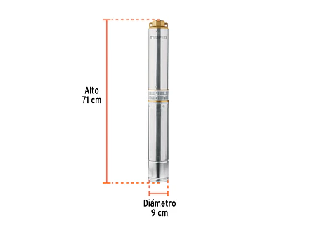 Bomba Sumergible Tipo Lapicero de 1.1/2, 1 HP Truper 12625 Altura Máxima de Bombeo de 40m - Foto 2 | aztools.co