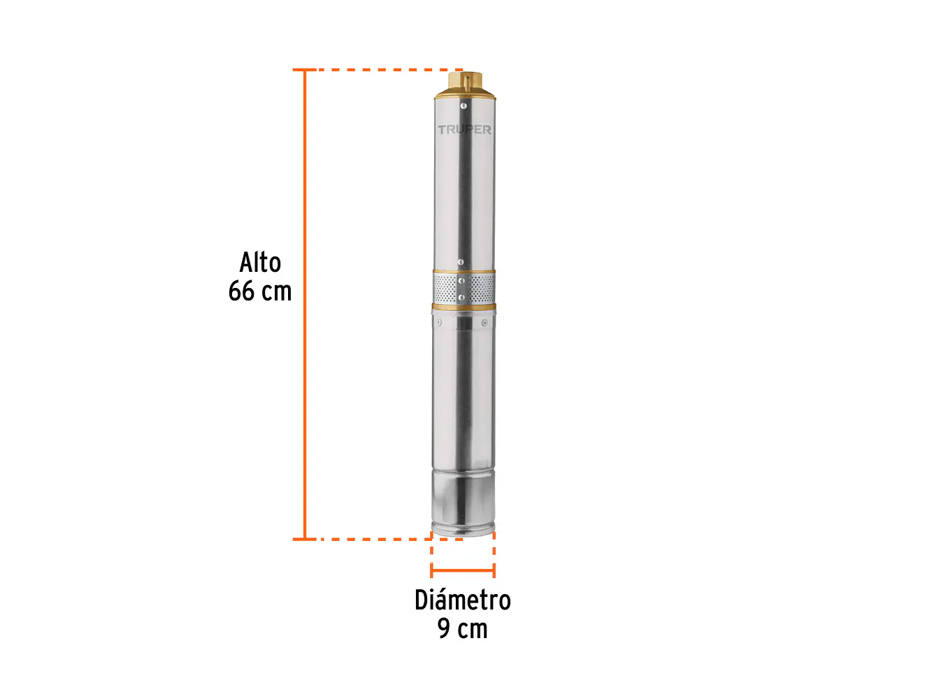 Bomba Sumergible Tipo Lapicero de 1.1/4, 3/4 HP Truper 16934 - ?Altura Máxima de Bombeo de 40m - Foto 2 | aztools.co