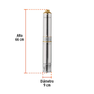 Bomba Sumergible Tipo Lapicero de 1.1/4, 3/4 HP Truper 16934 - ?Altura Máxima de Bombeo de 40m