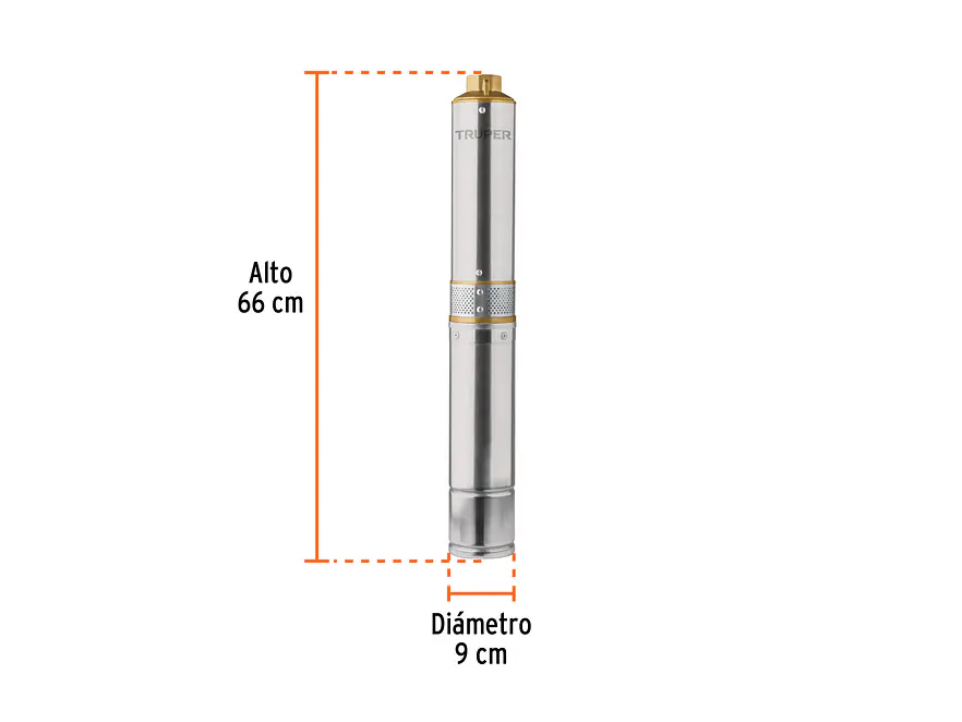 Bomba Sumergible Tipo Lapicero de 1.1/4, 3/4 HP Truper 16934 - ?Altura Máxima de Bombeo de 40m - Foto 2 | aztools.co