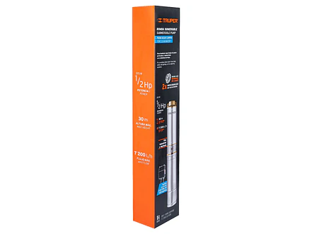 Bomba Sumergible Truper 16933 Tipo Lapicero de 1.1/4, 1/2 HP  - Altura Máxima de Bombeo de 30m - Foto 5 | aztools.co