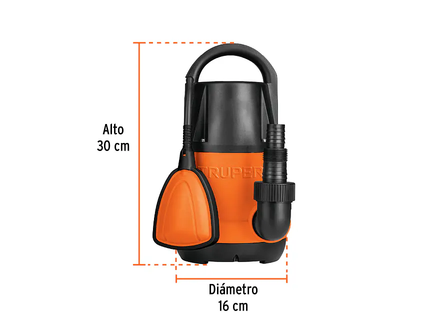 Bomba Sumergible Agua Limpia 3/4 HP Truper 12600 Altura Máx. 8.5m - Foto 2 | aztools.co