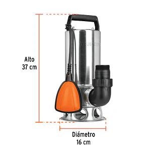 Bomba sumergible metálica para agua sucia Truper 12608 1-1/2HP 