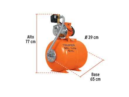 Bomba Hidroneumática Truper  12254 1/2 HP, 50 L, Presión Constante BOHI-50 - Foto 2 | aztools.co