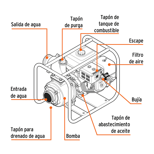 Motobomba autocebante 1