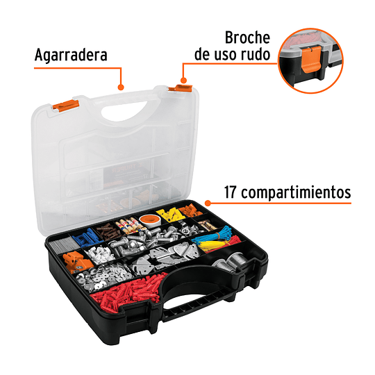 Organizador con 17 compartimentos ref TRUPER 19939