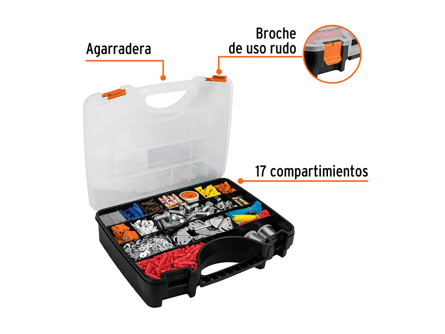 Organizador con 17 compartimentos Truper 19939 - Foto 3 | aztools.co