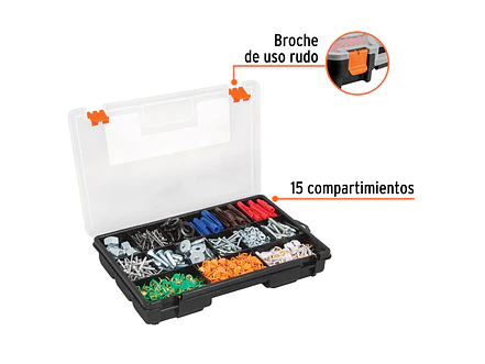 Organizador de 15 Compartimentos Truper 19896 - Foto 3 | aztools.co
