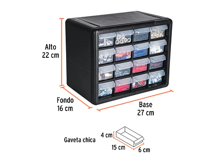 Organizador Truper 11851 con 16 Gavetas  - Foto 2 | aztools.co
