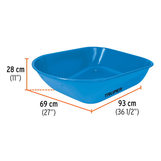 Carretilla 5.5 ft3, mgos/madera 1-3/4