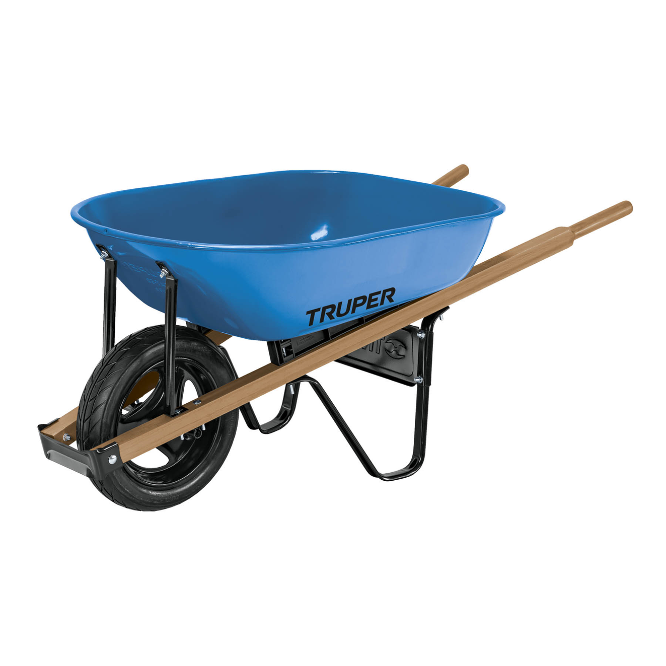 Carretilla 5.5 ft3 Truper 10908, mangos madera 1-3/4