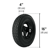 Carretilla 5.5 ft3, mgos/madera 1-3/4