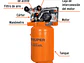Compresor vertical 120 L Truper 19358, 4 HP potencia máxima , 220 V