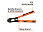 Cizalla cortapernos profesional 12