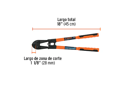 Cizalla cortapernos profesional 18