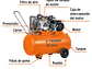 Compresor horizontal 120 L Truper 19359, 4 HP potencia máxima , 220 V