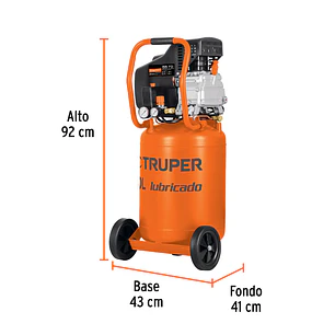 Compresor Truper 19360 50 Litros Lubricado Vertical 3.5 HP 