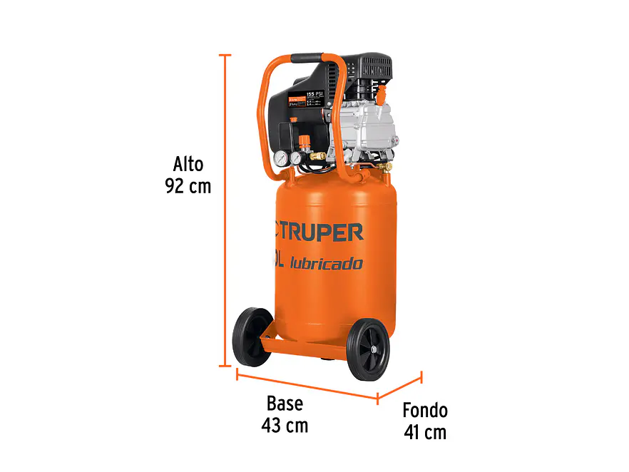 Compresor Truper 19360 50 Litros Lubricado Vertical 3.5 HP  - Foto 2 | aztools.co