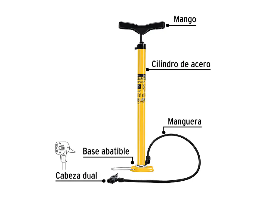 Bomba manual para inflar Pretul 21690, 80 PSI,  - Foto 3 | aztools.co