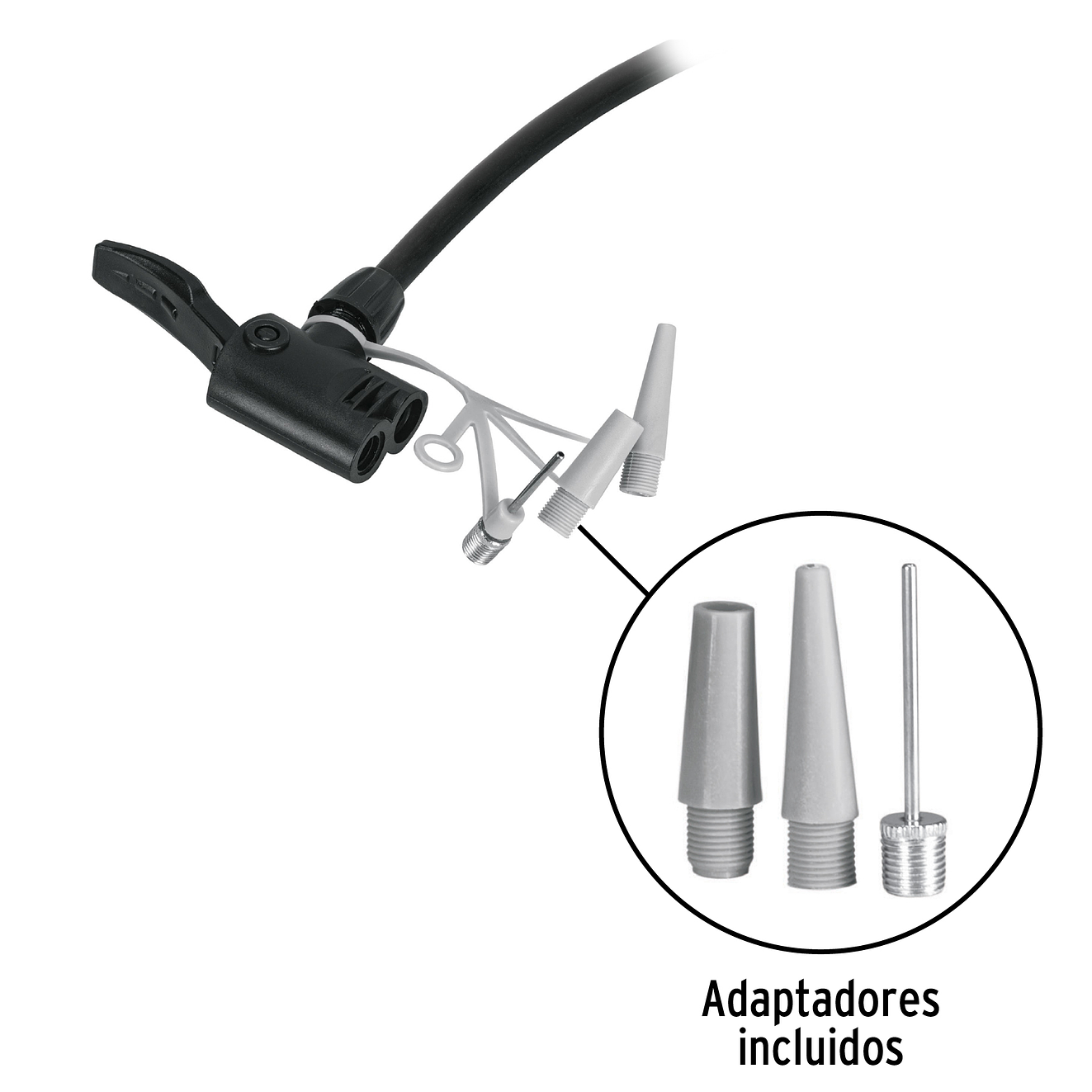 Bomba manual para inflar Pretul 21690, 80 PSI,  6