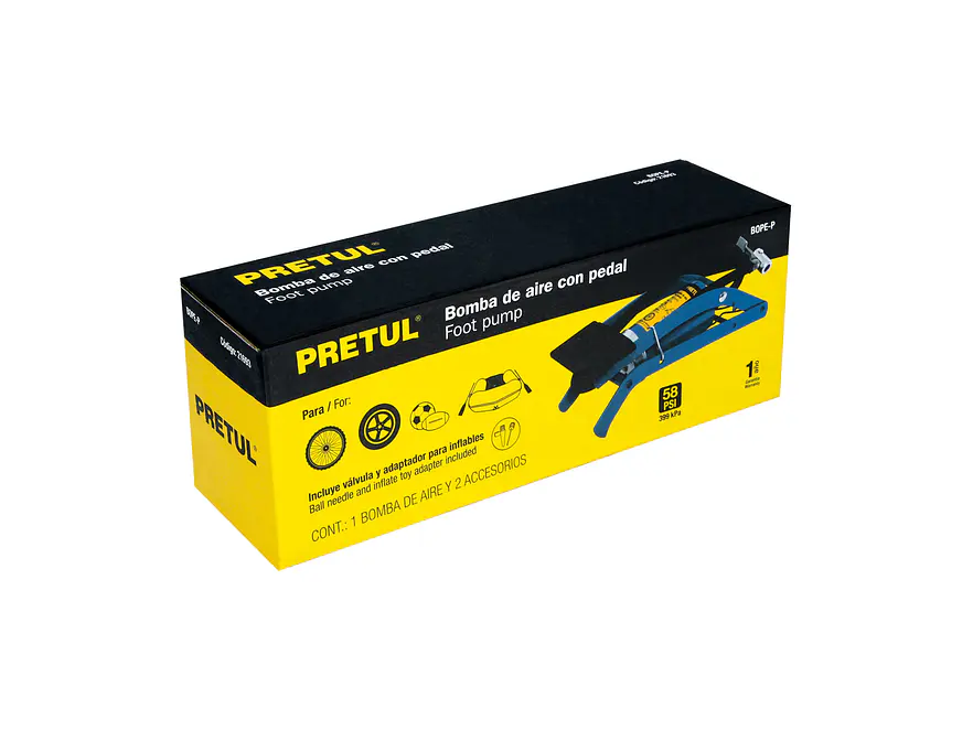 Bomba de pedal para inflar, 58 PSI, Pretul PRETUL 21693 - Foto 6 | aztools.co