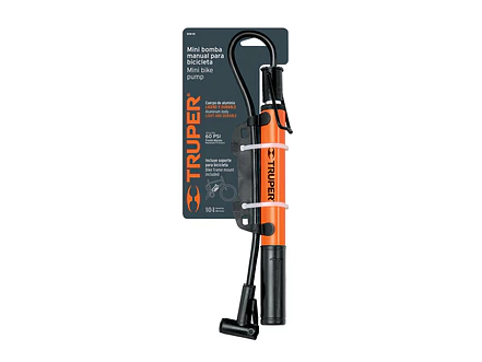 Mini bomba manual para bicicleta, 60 PSI TRUPER 13790 - Foto 4 | aztools.co