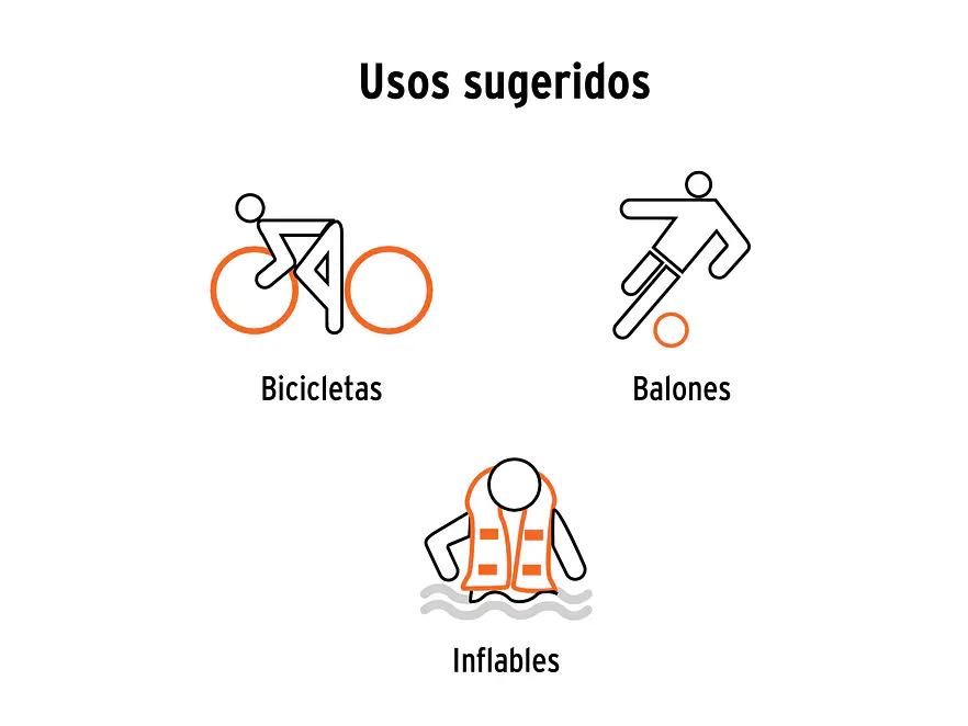 Mini bomba manual para bicicleta, 60 PSI TRUPER 13790 - Foto 5 | aztools.co