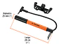 Mini bomba manual para bicicleta, 60 PSI TRUPER 13790 - Miniatura 3 | aztools.co