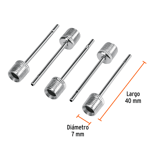 Válvula para inflar balones, bolsa 5 piezas, Pretul
