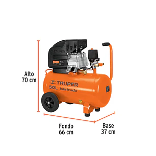 Compresor de aire 50 Litros Truper 15007, lubricado, 3-1/2HP potencia máxima, 120 V 