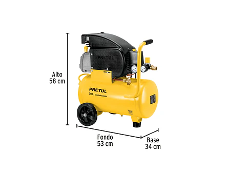 Compresor De Aire Pretul 23065 20L Monofásico 2-1/2 Hp  - Foto 3 | aztools.co