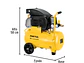 Kit, compresor 20L Pretul 24357, 2-1/2 HP,manguera PVC y pistola, - Miniatura 3 | aztools.co