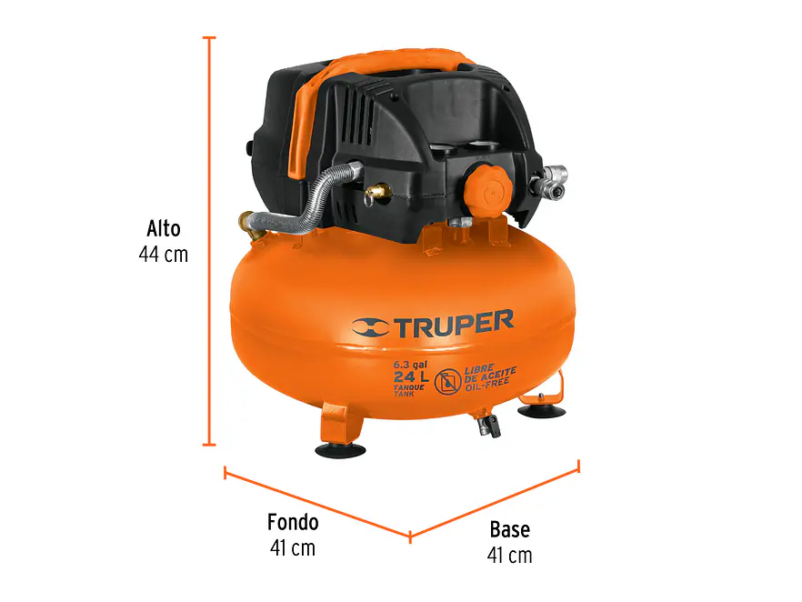 Compresor De Aire 24 Lts Truper 13830 Libre Aceite Comp-24s - Foto 2 | aztools.co