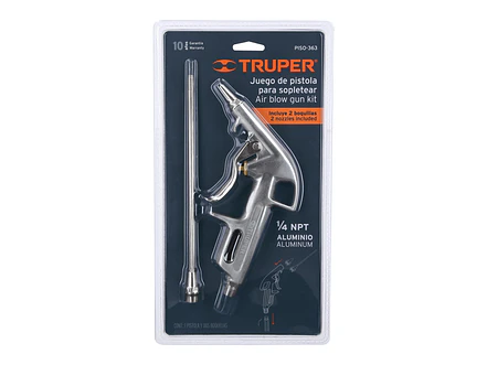 Pistola metálica con 2 boquillas Truper 10647 - Foto 3 | aztools.co