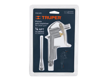 Pistola metálica para sopletear con extensión de 4