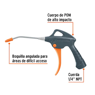 Pistola plástica para sopletear, 6'