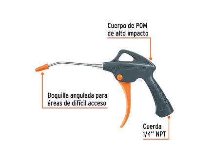 Pistola plástica para sopletear, 6'