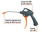 Pistola plástica para sopletear, 6'