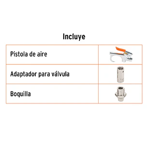 Pistola metálica para sopletear Truper 19023, cuerda 1/4 npt 