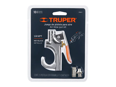 Pistola metálica para sopletear Truper 19023, cuerda 1/4 npt  - Foto 3 | aztools.co
