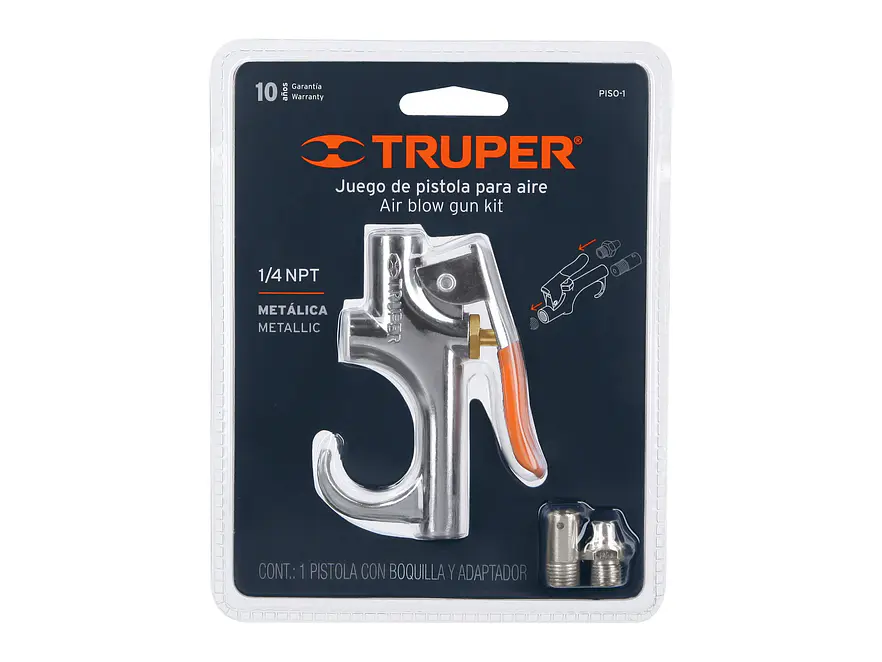 Pistola metálica para sopletear Truper 19023, cuerda 1/4 npt  - Foto 3 | aztools.co