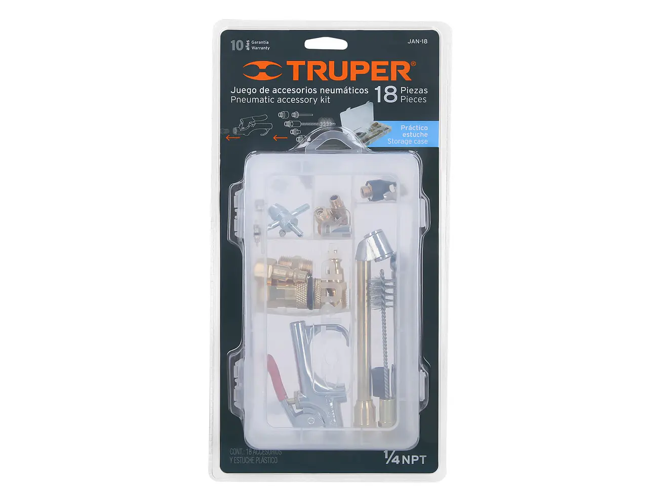 Juego de 18 piezas para compresor de aire Truper 19079 - Foto 3 | aztools.co