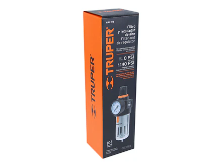 Filtro y regulador de aire 1/4 npt Truper 18238 - Foto 3 | aztools.co