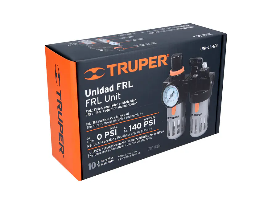 Unidad de limpieza y lubricación, cuerda 1/4 npt Truper 19238 - Foto 3 | aztools.co