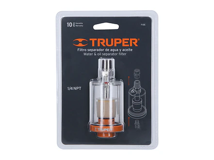 Filtro separador de agua y aceite, 1/4 NPT Truper 19027 - Foto 4 | aztools.co