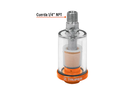 Filtro separador de agua y aceite, 1/4 NPT Truper 19027 - Foto 2 | aztools.co