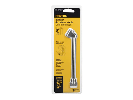 Inflador de cabeza doble, metálico, 1/4 NPT, Pretul 21694 - Foto 4 | aztools.co