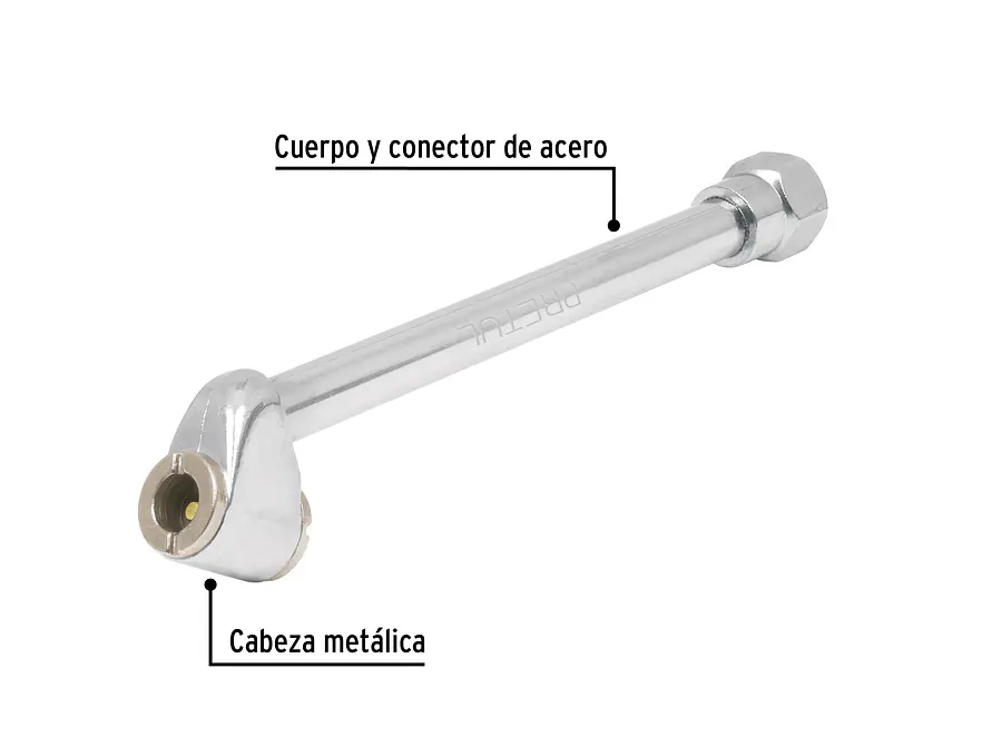 Inflador de cabeza doble, metálico, 1/4 NPT, Pretul 21694 - Foto 2 | aztools.co